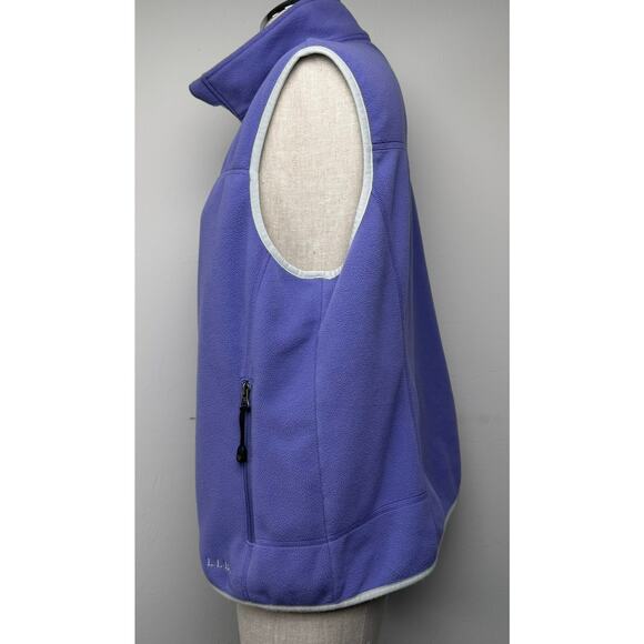 L.L.Bean Purple Fleece Full Zip Vest Lightweight Polartec Outdoor Hiking Women M - Picture 12 of 14